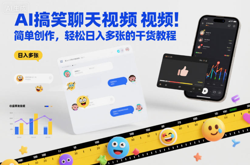 AI搞笑聊天视频,简单创作,轻松日入多张的干货教程-兴雨资源