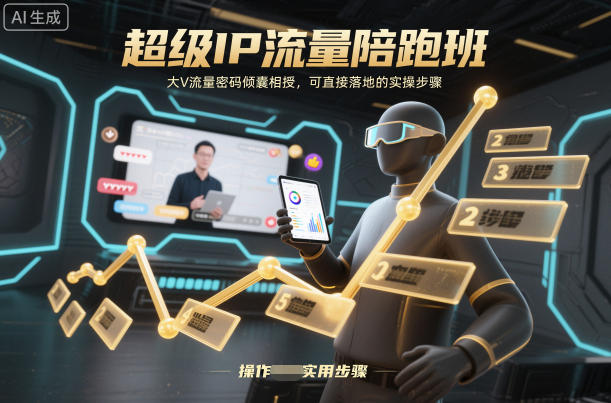 超级IP流量陪跑班,大V流量密码倾囊相授,可直接落地的实操步骤-兴雨资源