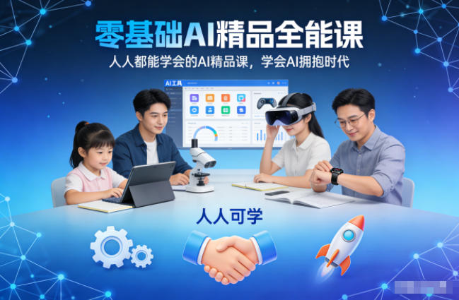 零基础AI精品全能课，人人都能学会的AI精品课，学会AI拥抱时代-兴雨资源