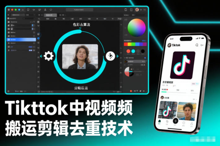 Tiktok中视频纯搬运剪辑去重技术，外来技术，自行测试-兴雨资源
